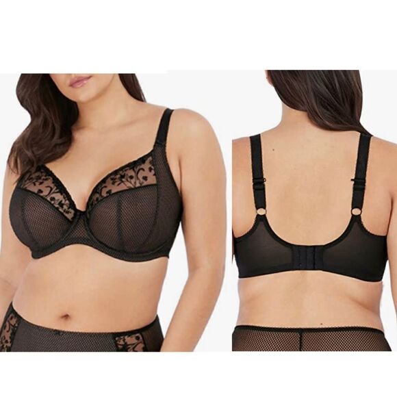 Elomi Women's Charley Plunge Bra: Elegant Floral Embroidery - Picture 1 of 4